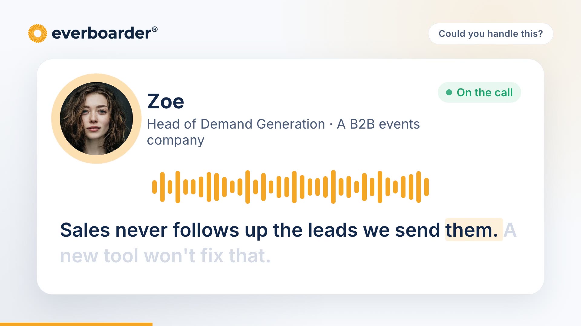 Video: Sales never follows up our leads