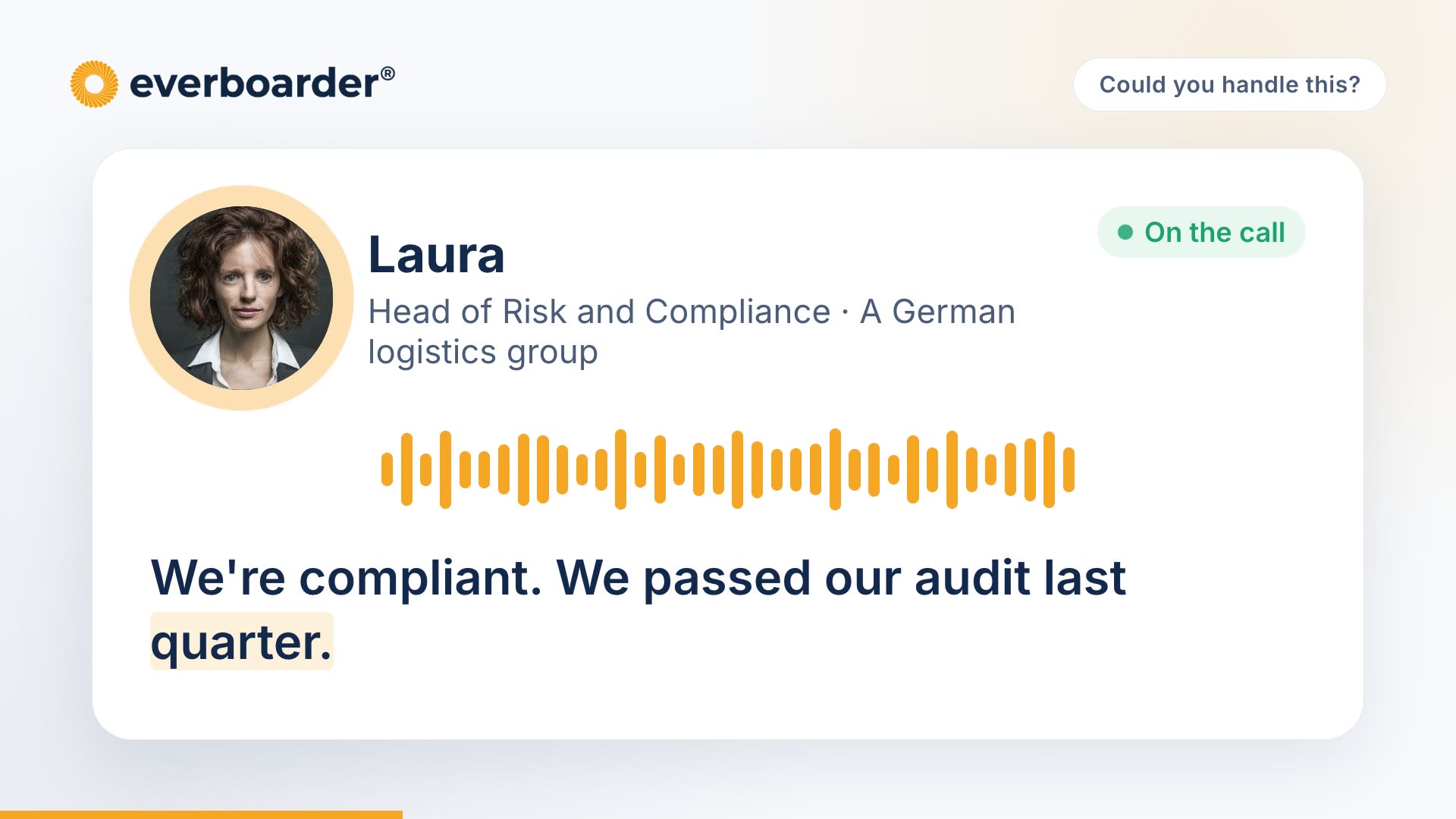 Video: We're compliant, we passed our audit