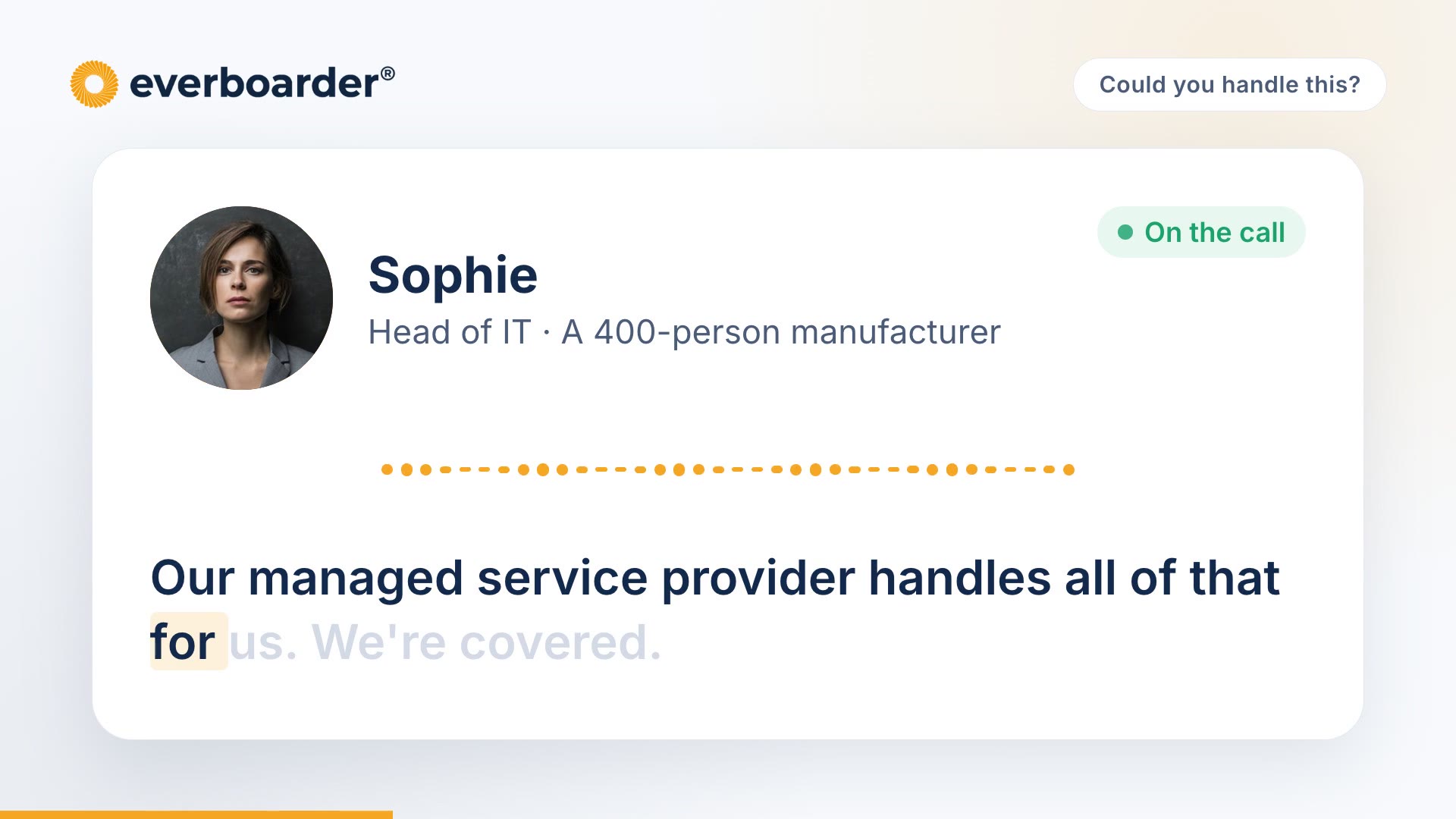 Video: Our managed service provider handles it
