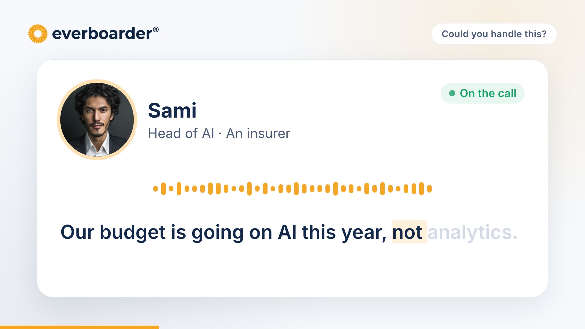 Video: Our budget is going on AI, not analytics