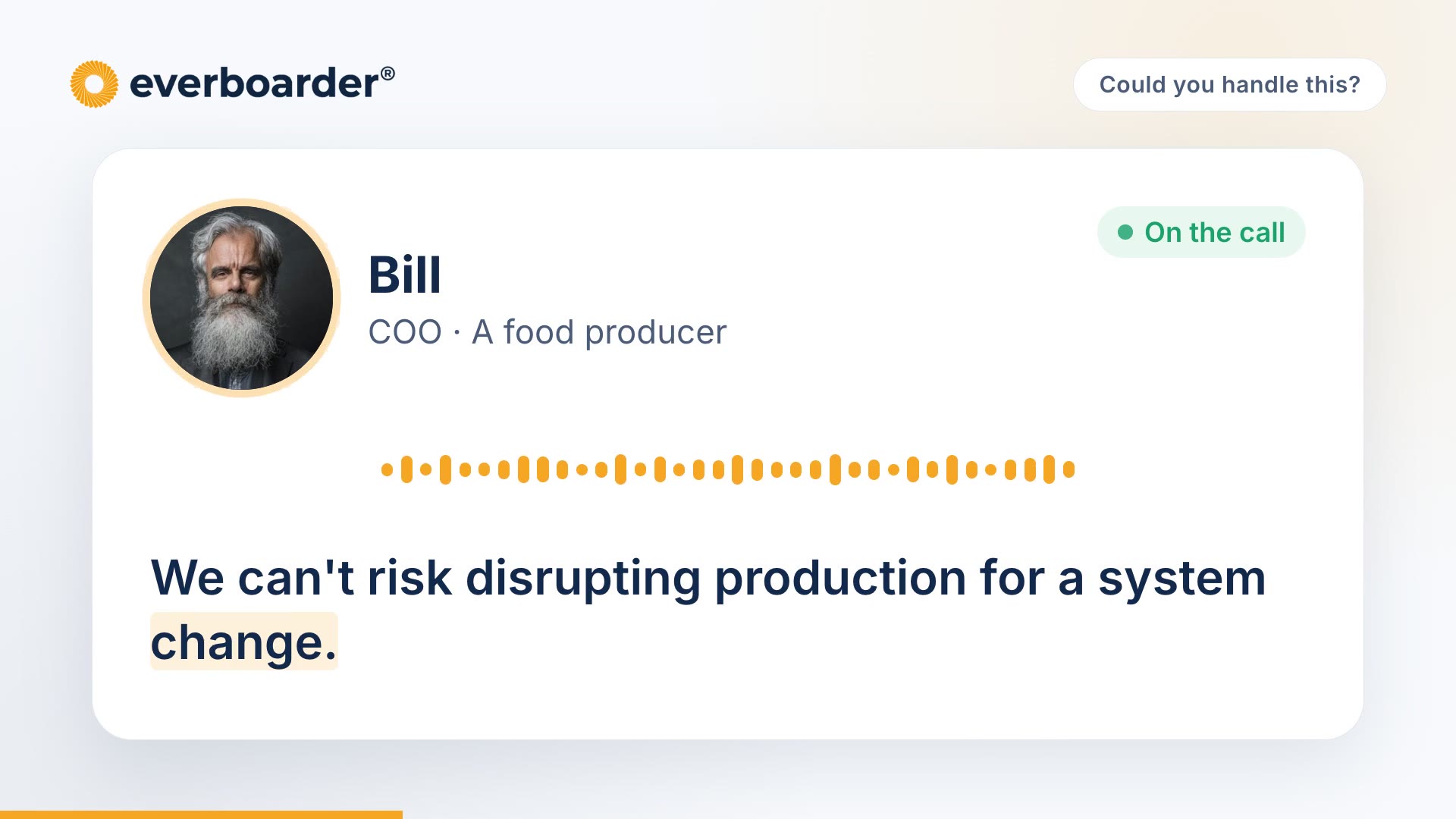 Video: We can't risk disrupting operations