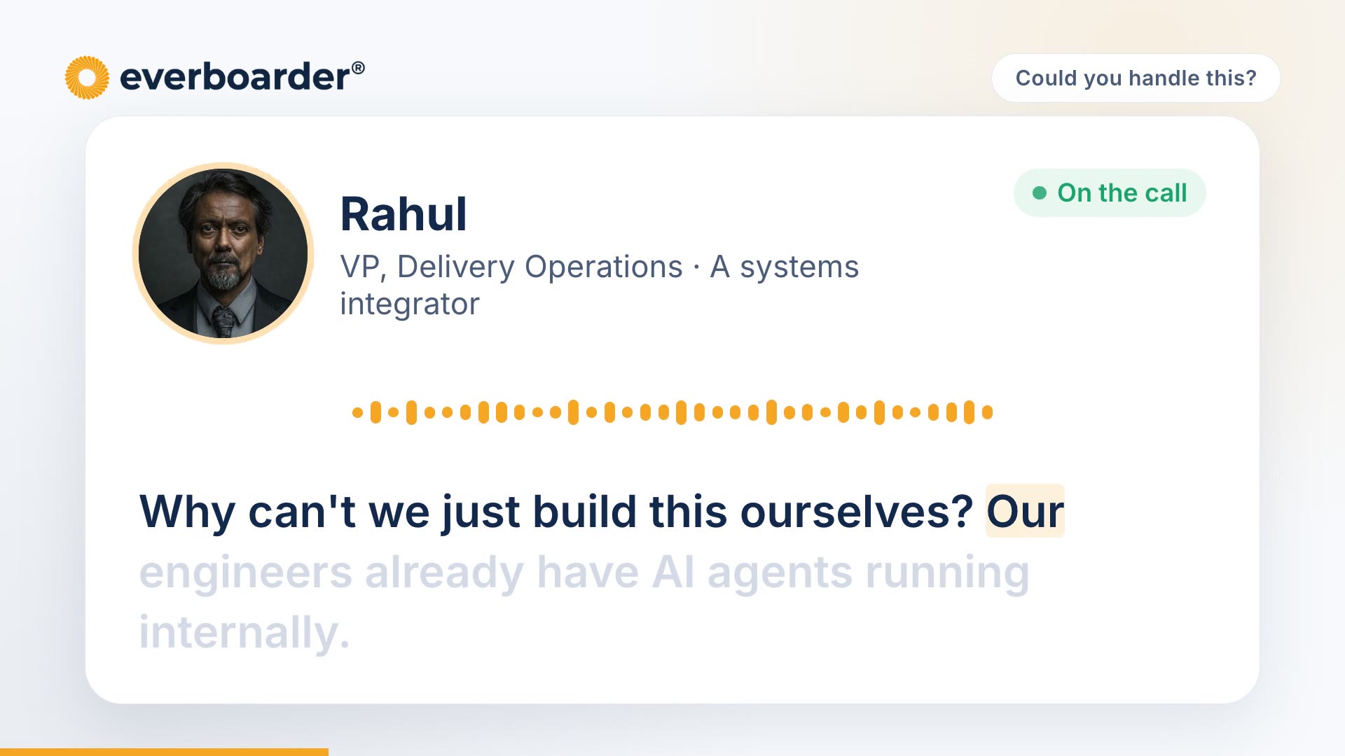 Video: We could build it ourselves
