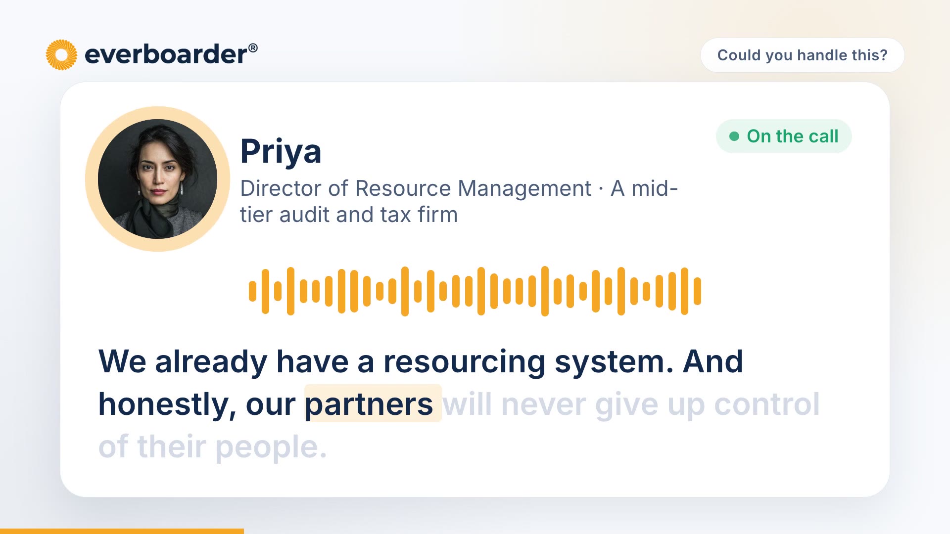 Video: Our partners will never give up control