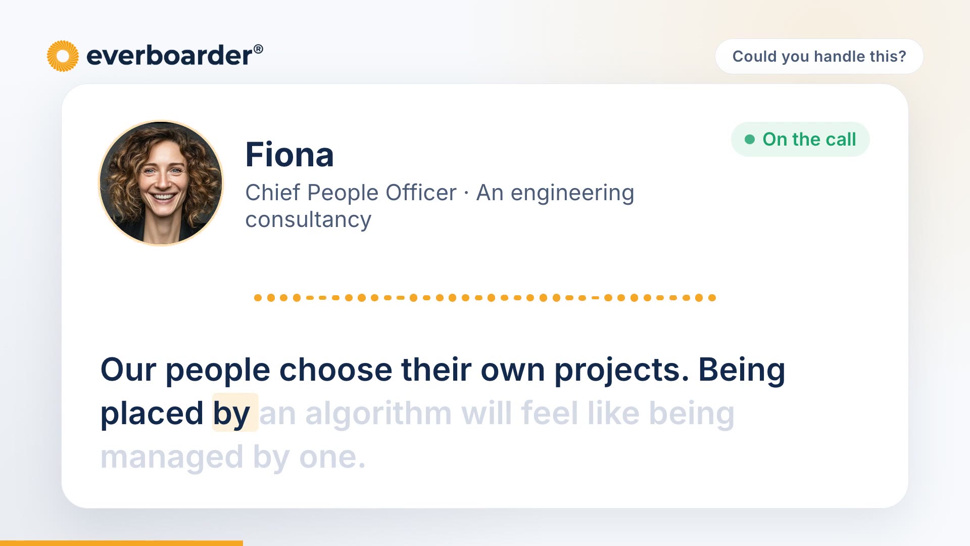 Video: Our people won't want an algorithm deciding